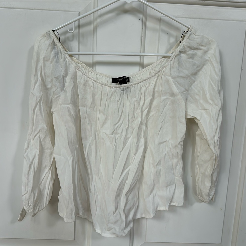 Forever 21 crop top off the shoulder